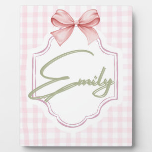 Plaque Photo Nurserie personnalisée pour bébé fille Emily avec