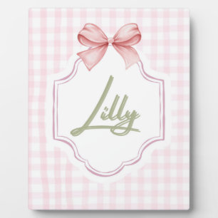 Plaque Photo Nurserie personnalisée pour bébé fille Lilly avec 