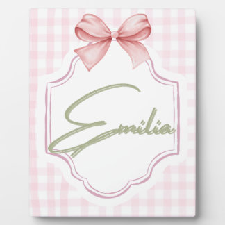 Plaque Photo Nursery personnalisé pour bébé fille Emilia avec n