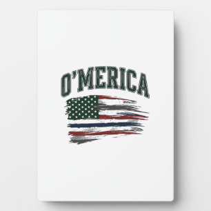 Plaque Photo O’Merica Chemise Drapeau en détresse Vintage Desig