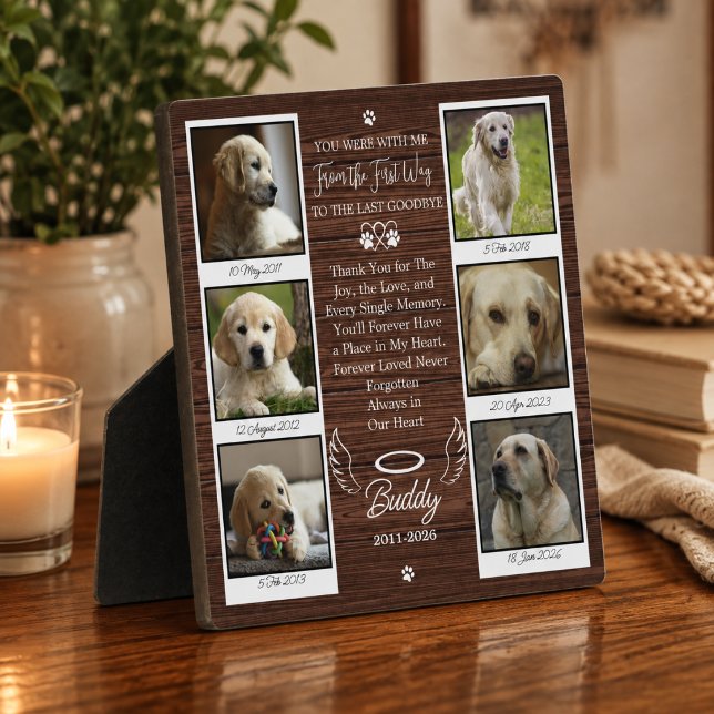 Plaque Photo Objet de souvenir de deuil pour animal de compagni (Créateur téléchargé)