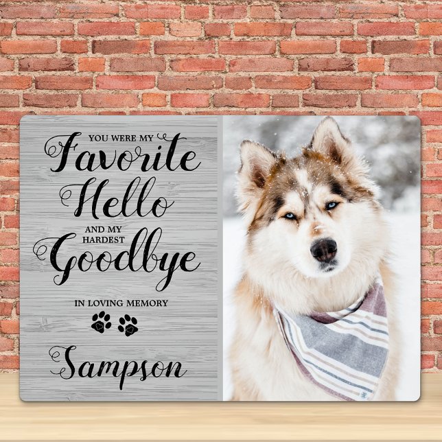 Plaque Photo Objet souvenir de sympathie pour animaux de compag (Créateur téléchargé)