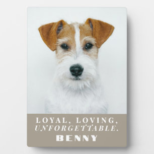 Plaque Photo Objet souvenir moderne de deuil pour chien, mémori