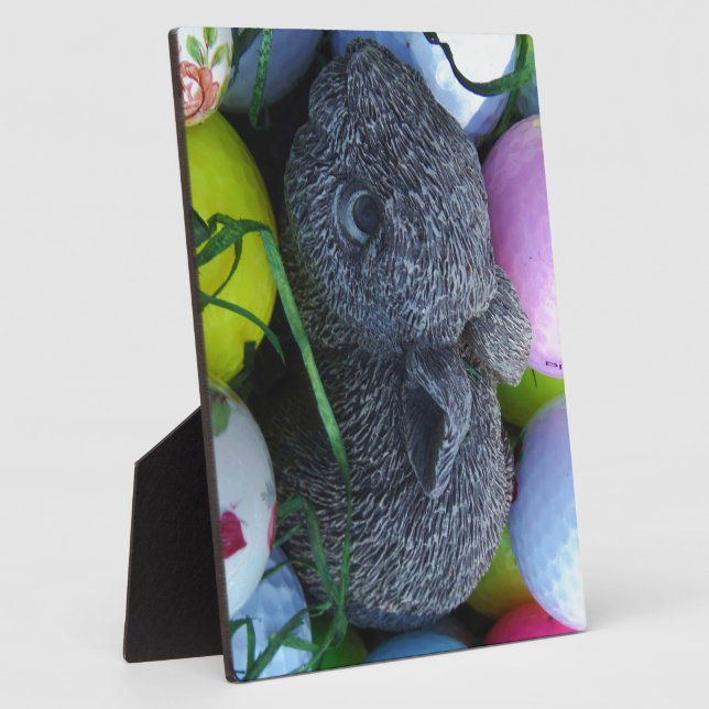 Plaque Photo Oeufs de Pâques, Ballons de golf de lapin (Côté)