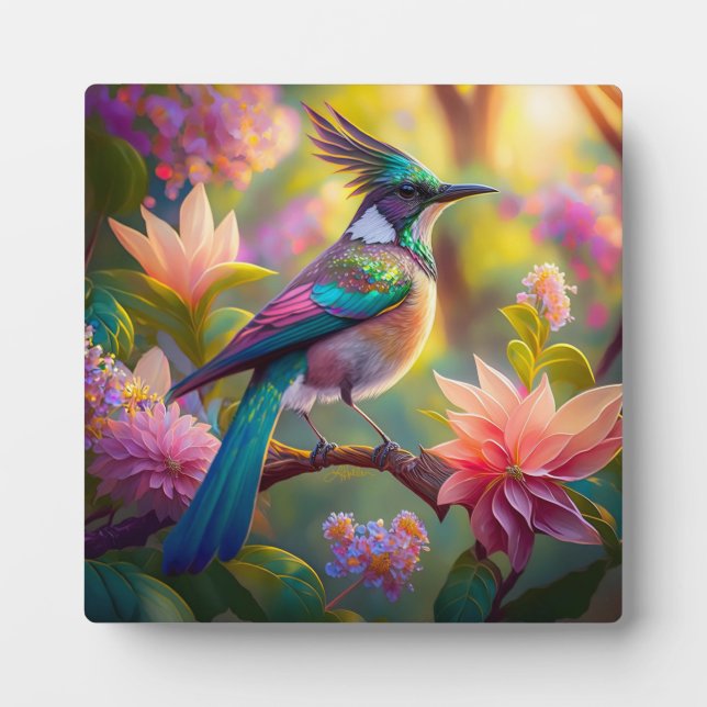 Plaque Photo Oiseau de Jay Imaginaire vert (Devant)