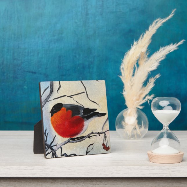 Plaque Photo Oiseau rouge (Insitu)