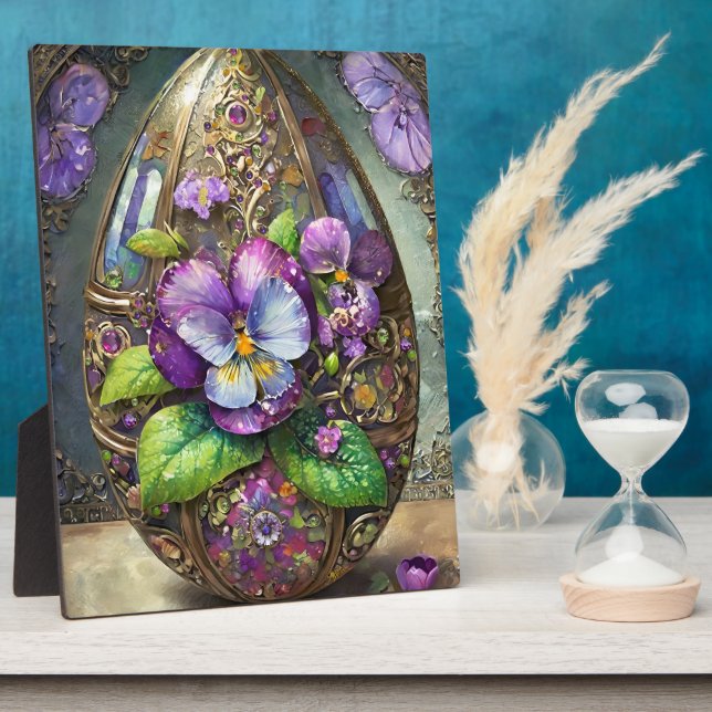 Plaque Photo Oiseaux en fleurs Pied violets Fleur sauvage Oeuf  (Côté)