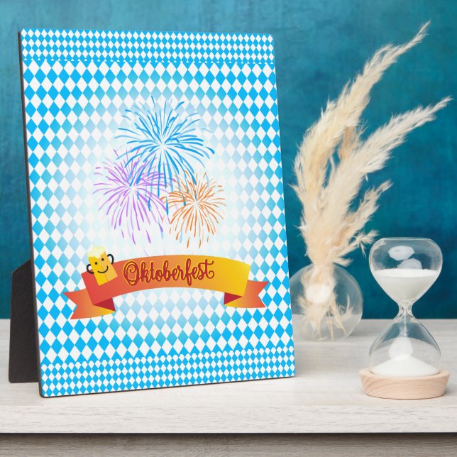 Plaque Photo OKTOBERFEST festival de bière décoration motif ble (Côté)