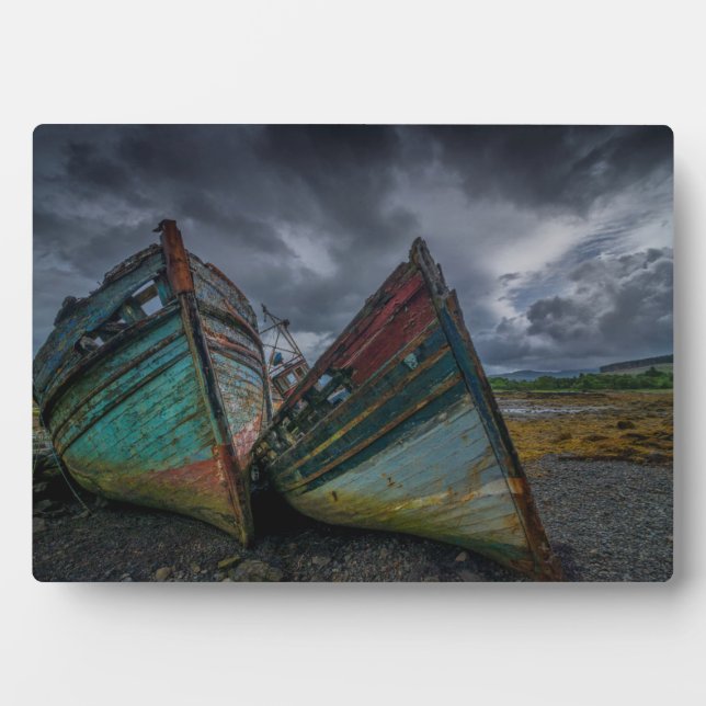 Plaque Photo Old fishing boats (Devant)