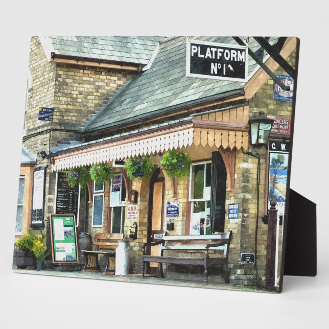 PLAQUE PHOTO OLD TRAIN STATION (Côté)