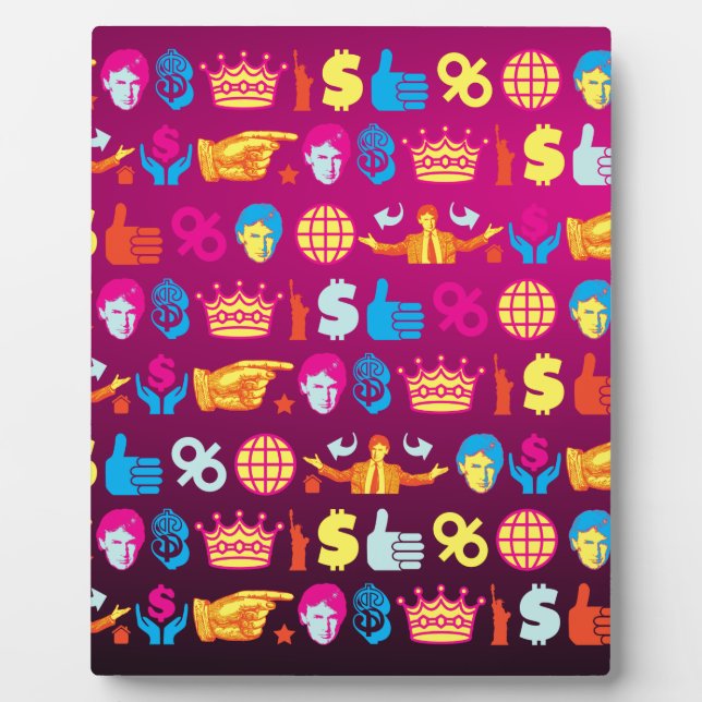 Plaque Photo ombre donald trump (Devant)