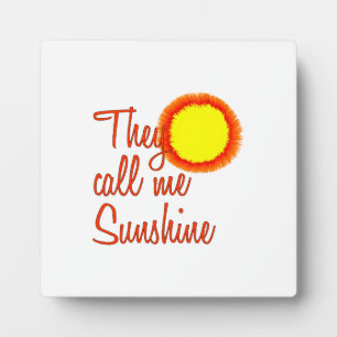 Plaque Photo On m'appelle Sunshine