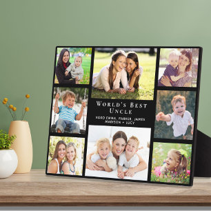 Plaque Photo Oncle photo collage noir