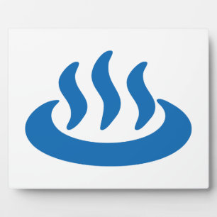 Plaque Photo Onsen ♨ Hot Spring 温 泉 Japonais