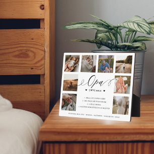 Plaque Photo Opa Definition Script Photo Collage Keepsaké