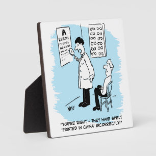 Plaque Photo Opticien à l'épreuve des yeux