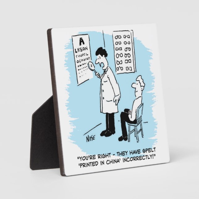 Plaque Photo Opticien à l'épreuve des yeux (Recto)