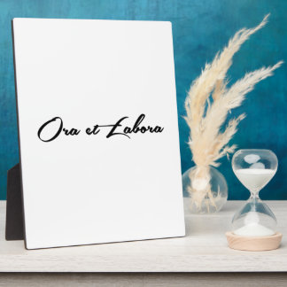 Plaque Photo Ora et Labora