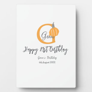 Plaque Photo Orange citrouille automne anniversaire 21e chute d
