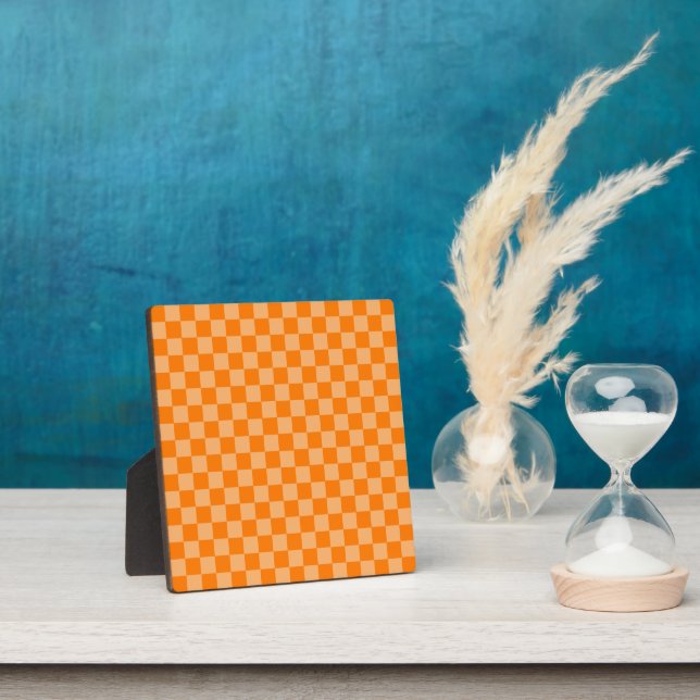 Plaque Photo Orange Combination Checkerboard par Shirley Taylor (Insitu)