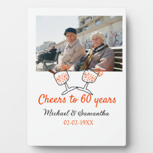 Plaque Photo Orange félicite les 60 ans de mariage