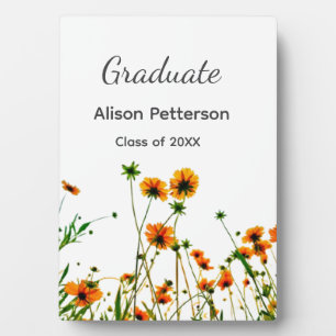 Plaque Photo Orange jaune fleur sauvage moderne graduatie rusti