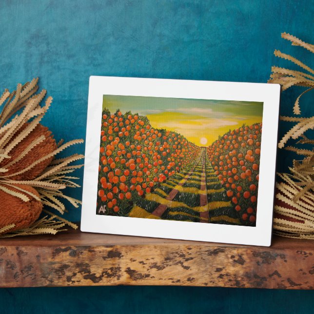 Plaque Photo Oranges de Valence Peinture par Alfred Fox (Côté)