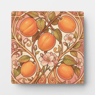 Plaque Photo Ornement Art Nouveau à Fleur de Pêcher