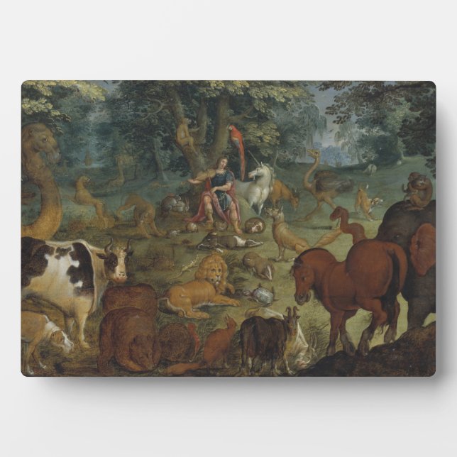 Plaque Photo Orphée Charming the Beasts (huile sur panneau) (Devant)