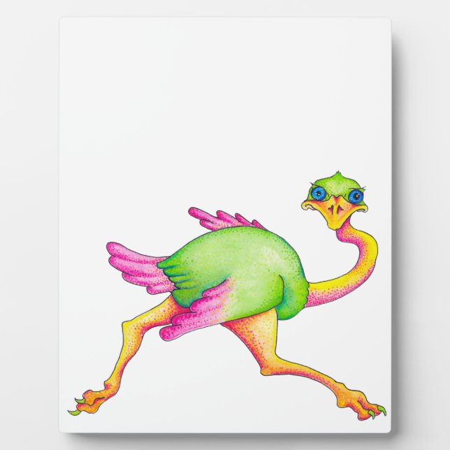 Plaque Photo Ostrich rare (Devant)