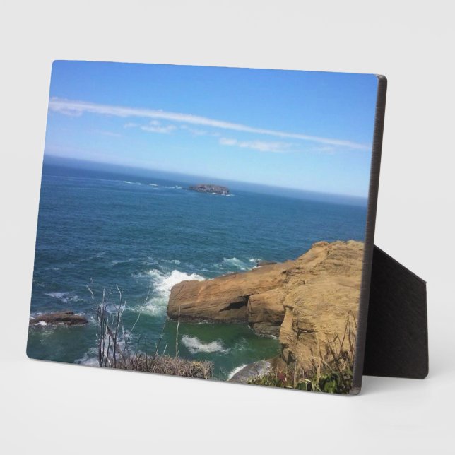 Plaque Photo Otter Rock, côte de l'Oregon (Côté)