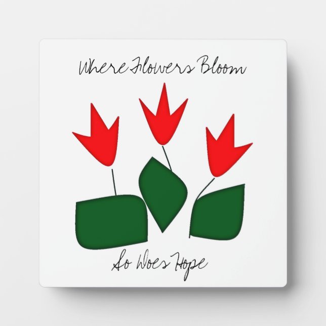 Plaque Photo Où fleurissent les fleurs (Devant)