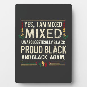 Plaque Photo Oui, je suis un mois d’histoire noir sans apologis