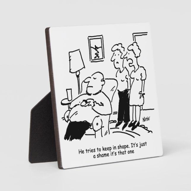 Plaque Photo Overweight Unfit Obese Man Tries to Keep Fit (Recto)