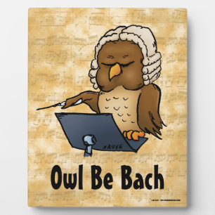 Plaque Photo Owl Be Bach