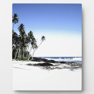 Plaque Photo Palmiers exotiques & Plage Paradise