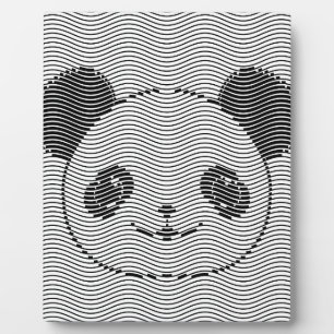 Plaque Photo Panda Porte Face Sur La Vague Motif
