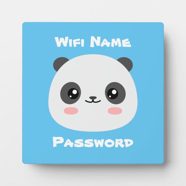 Plaque Photo Panda Wifi (Devant)