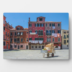 Plaque Photo Panier avec boîtes à Venise