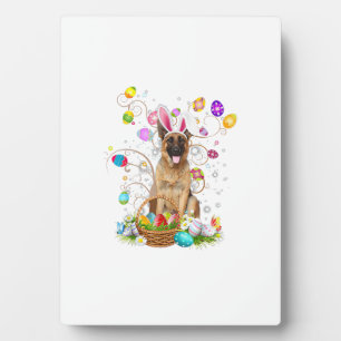 Plaque Photo Panier de chasse aux œufs de Pâques pour chien ber