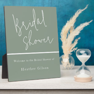 Plaque Photo Panneau de bienvenue pour la douche de mariée Vert