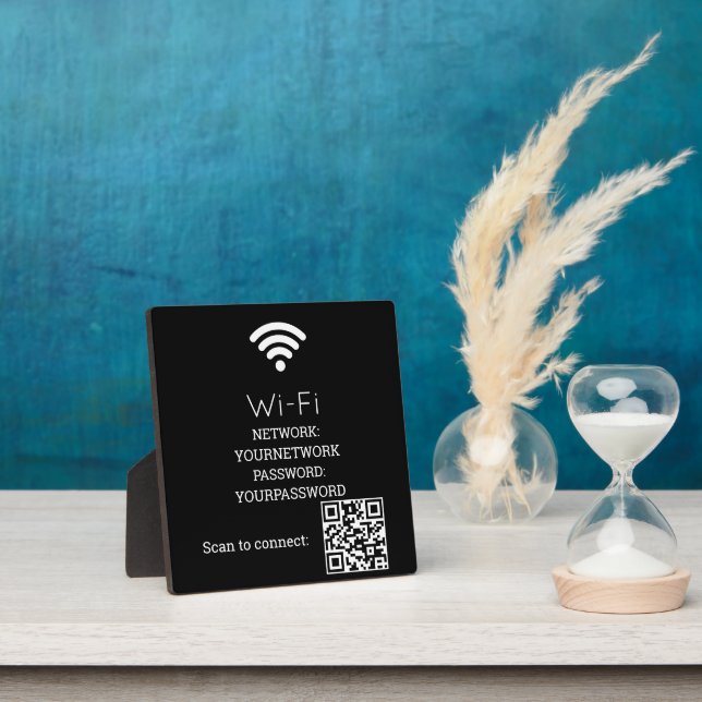 Plaque Photo Panneau de code QR Wi‑Fi invité | Wi‑Fi | Gymnase  (Insitu)
