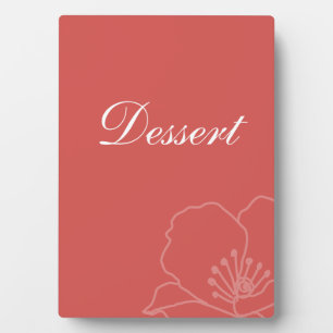 Plaque Photo Panneau de dessert de mariage floral avec coquelic