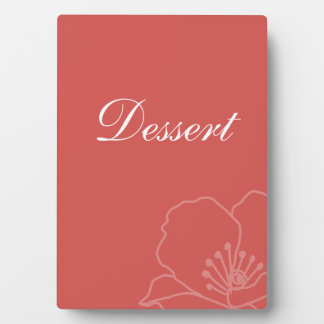 Plaque Photo Panneau de dessert de mariage floral avec coquelic