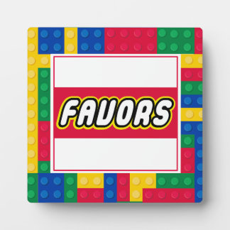 Plaque Photo Panneau de faveur de fête d'anniversaire Brick Bui