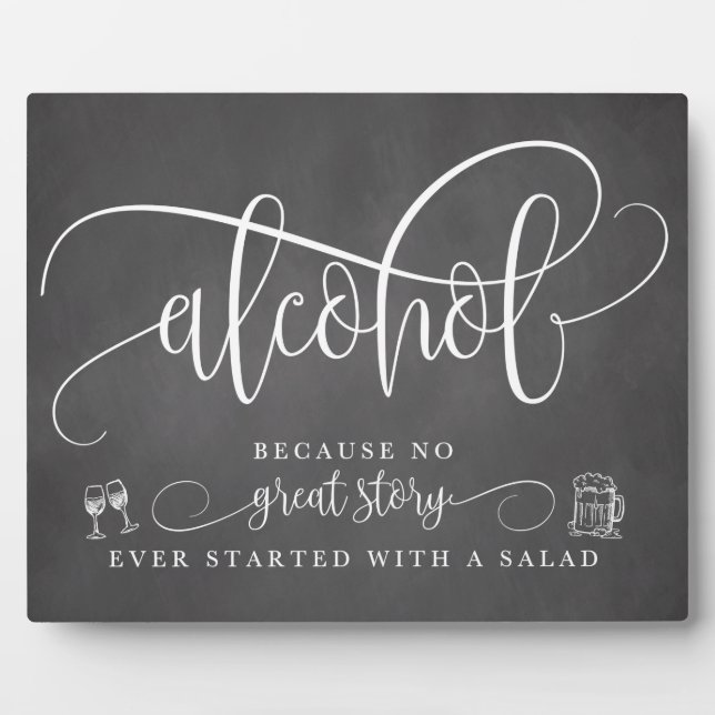 Plaque Photo Panneau de la barre d'alcool mariage (Devant)