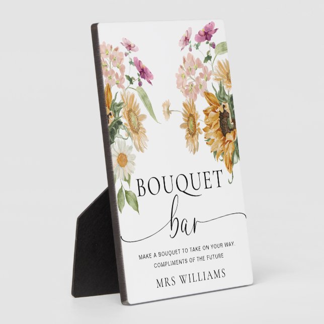 Plaque Photo Panneau de la barre de fleurs de fleurs de tournes (Côté)