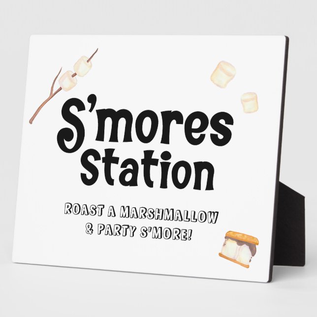 Plaque Photo Panneau de la Station de S'mores (Côté)