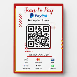 Plaque Photo Panneau de paiement pour entreprise à scanner Pa