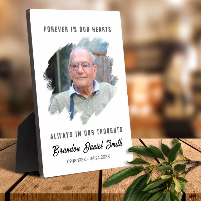 Plaque Photo Panneau de table commémoratif Photo Décoration fun (Memorial Table Sign Photo Custom Funeral Decor)